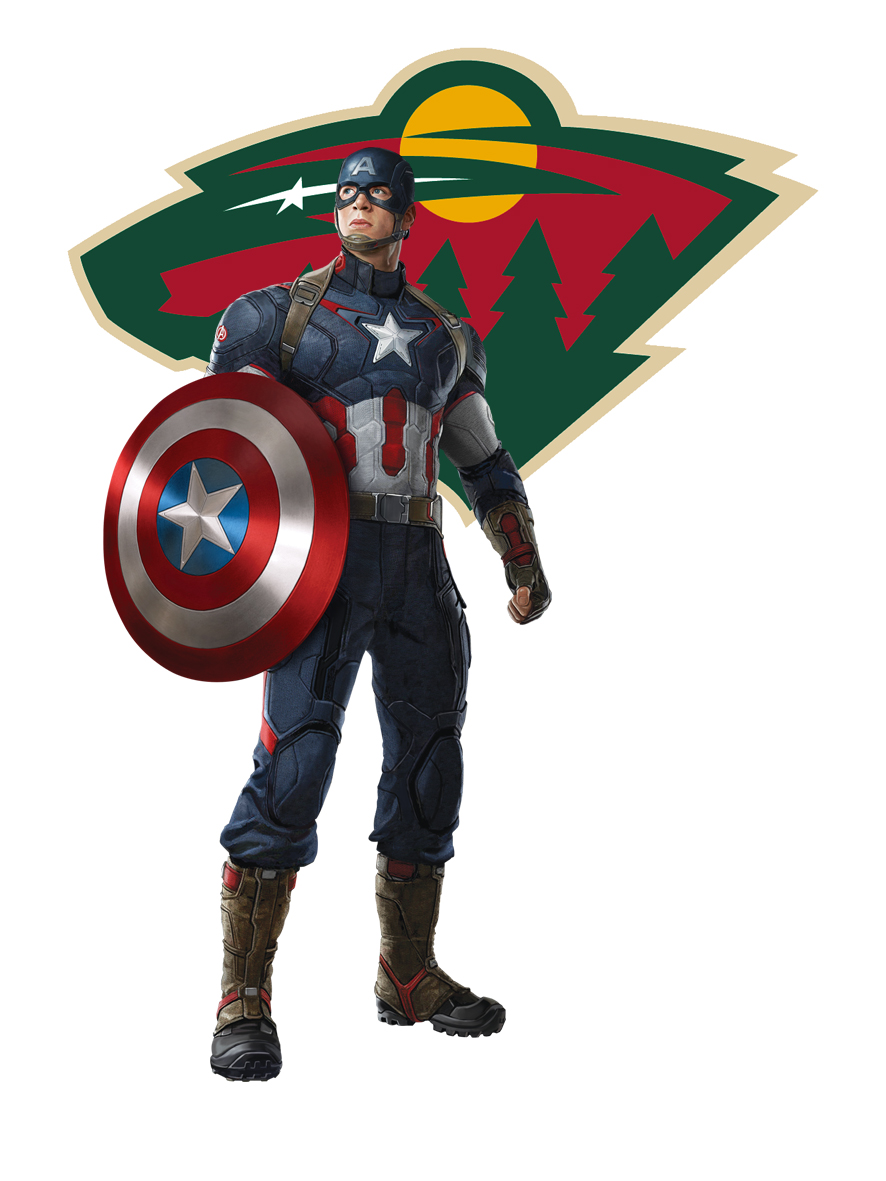 Minnesota Wild Captain America Logo vinyl decal